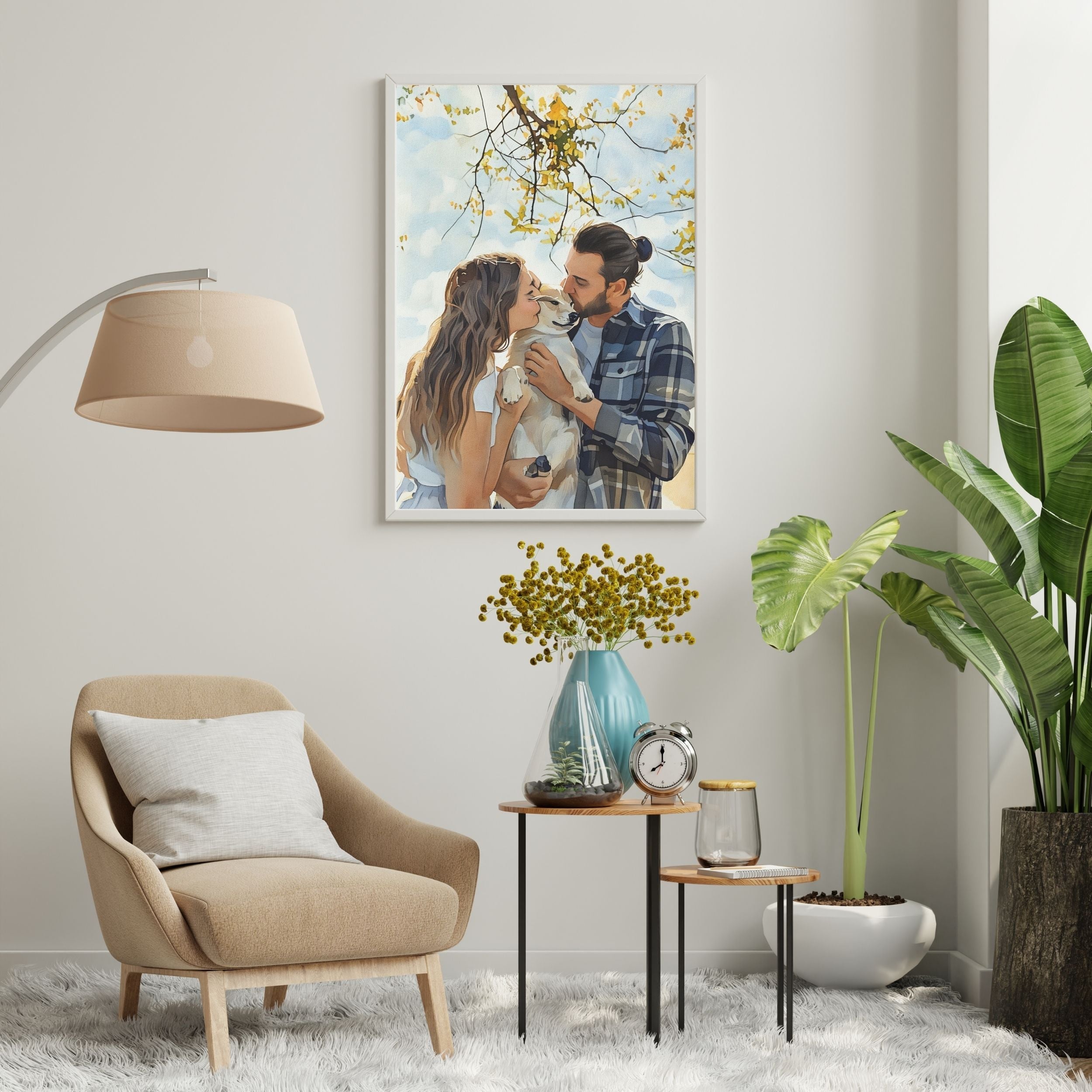 Watercolor Custom Family Art Artelo