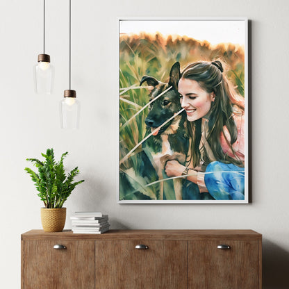 Watercolor Custom Family Art