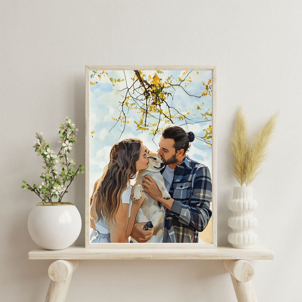 Watercolor Custom Family Art Artelo