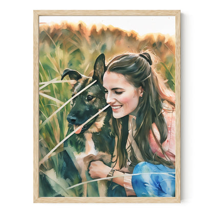 Watercolor Custom Family Art