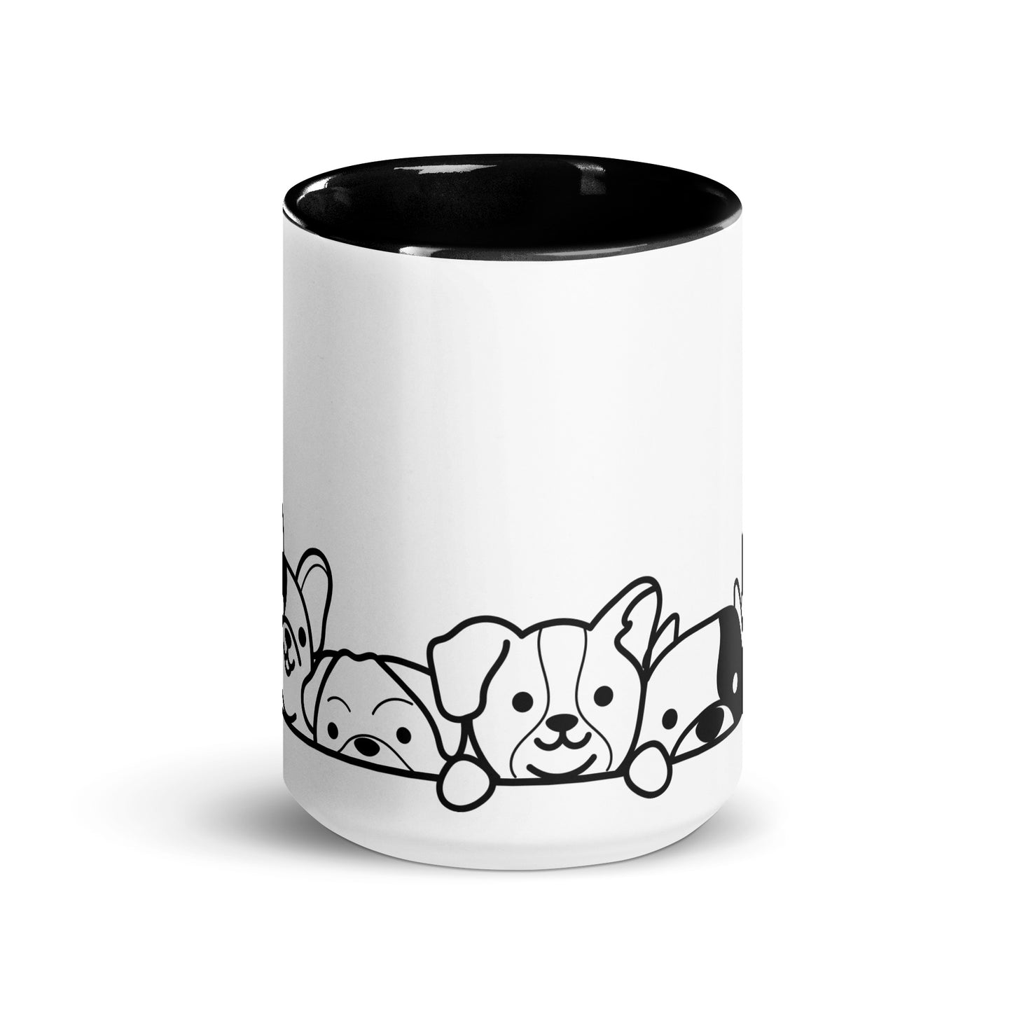 Cute Peeking Dogs Mug