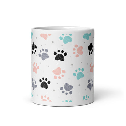 Colorful Paw Print Mug