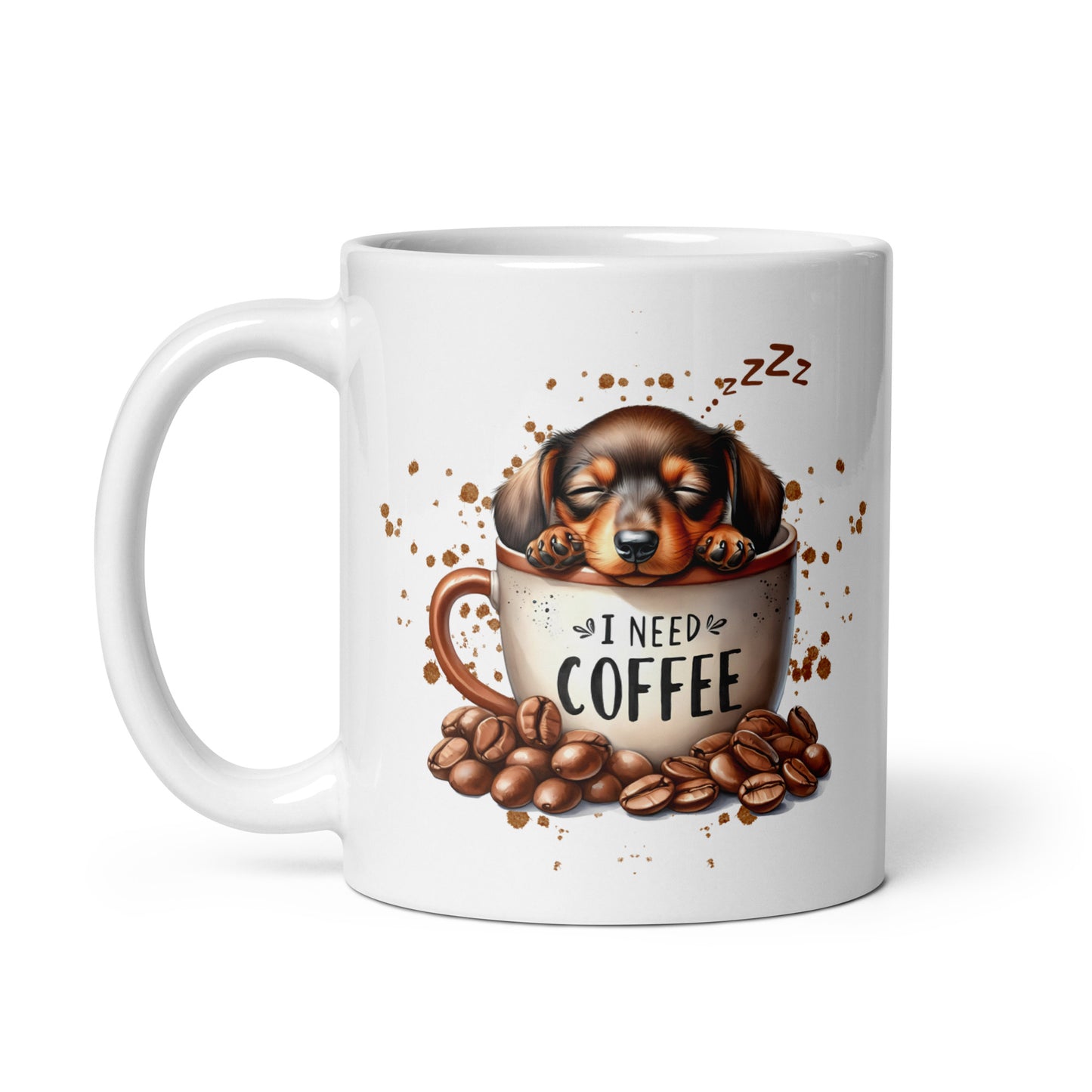 I Need Coffee Dachshund Mug