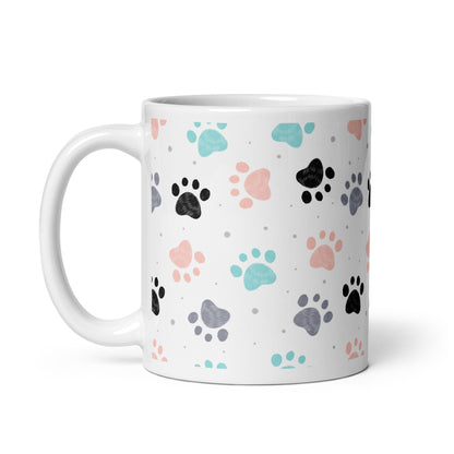 Colorful Paw Print Mug