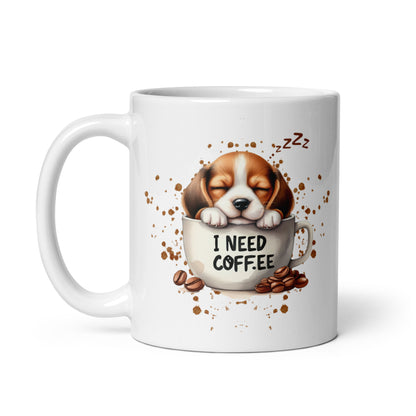 I Need Coffee Beagle Mug