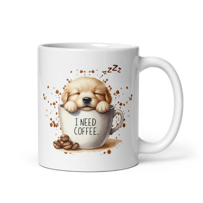 I Need Coffee Labrador Mug