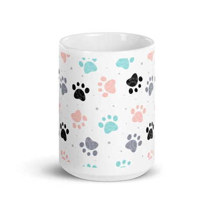 Colorful Paw Print Mug