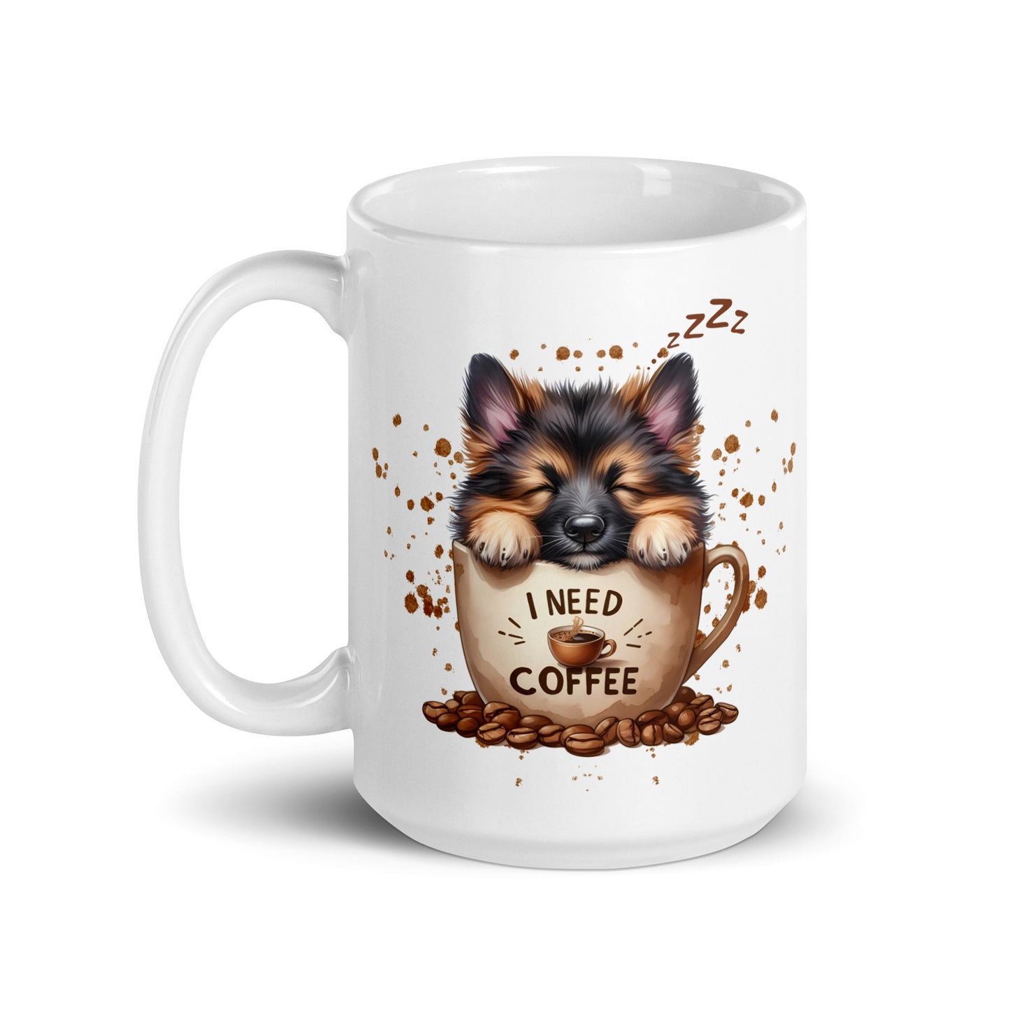 I Need Coffee German Shepherd Mug