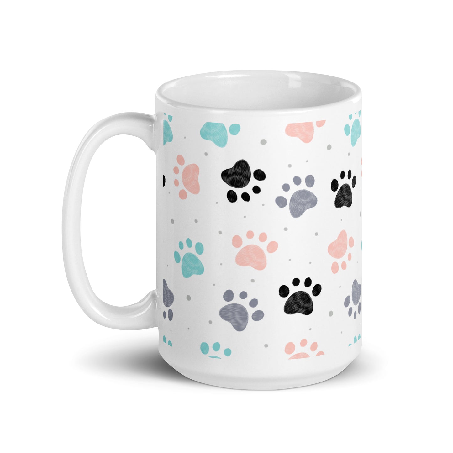 Colorful Paw Print Mug