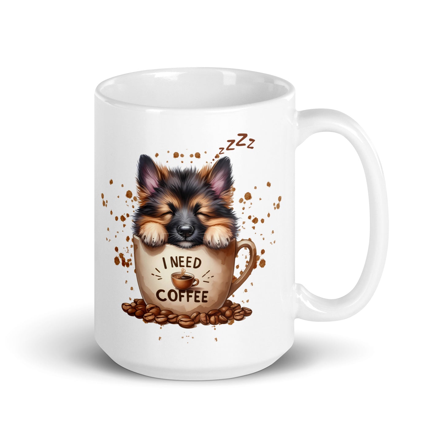 I Need Coffee German Shepherd Mug