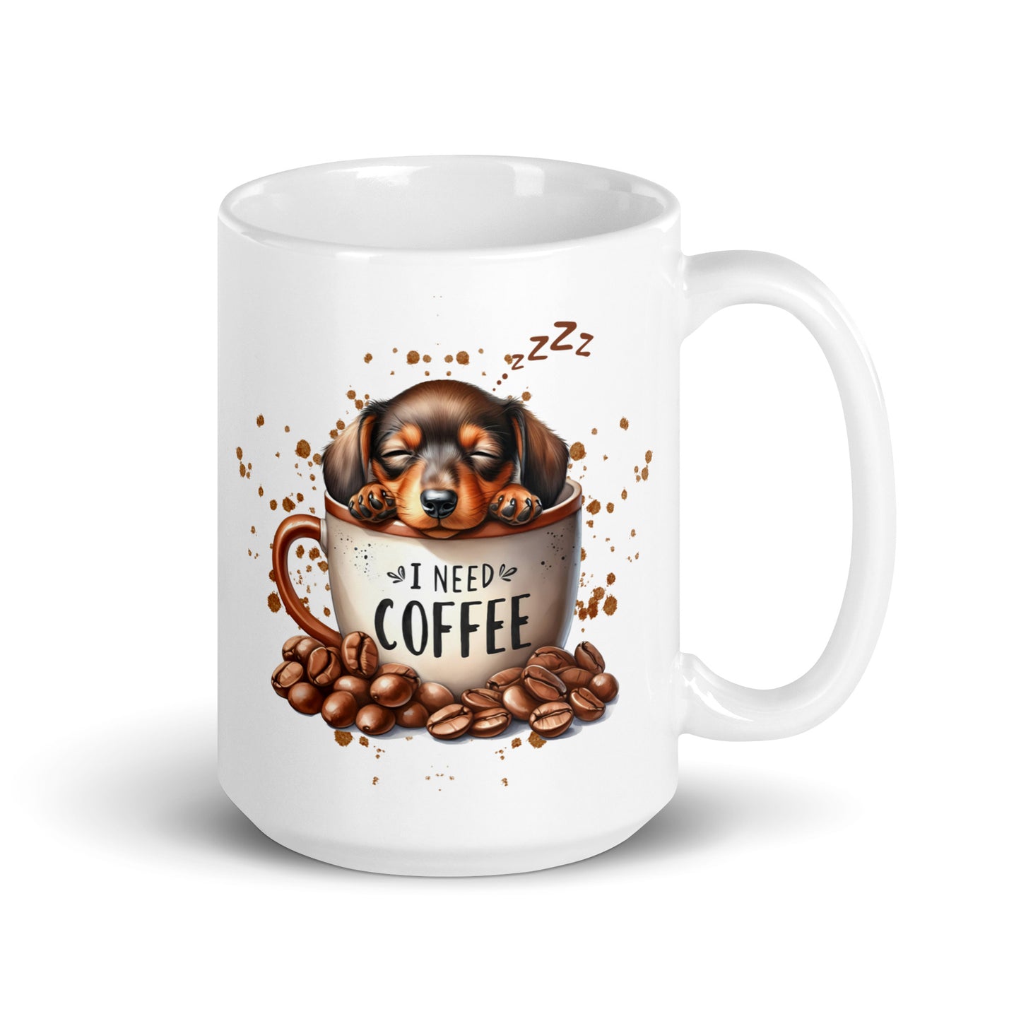 I Need Coffee Dachshund Mug