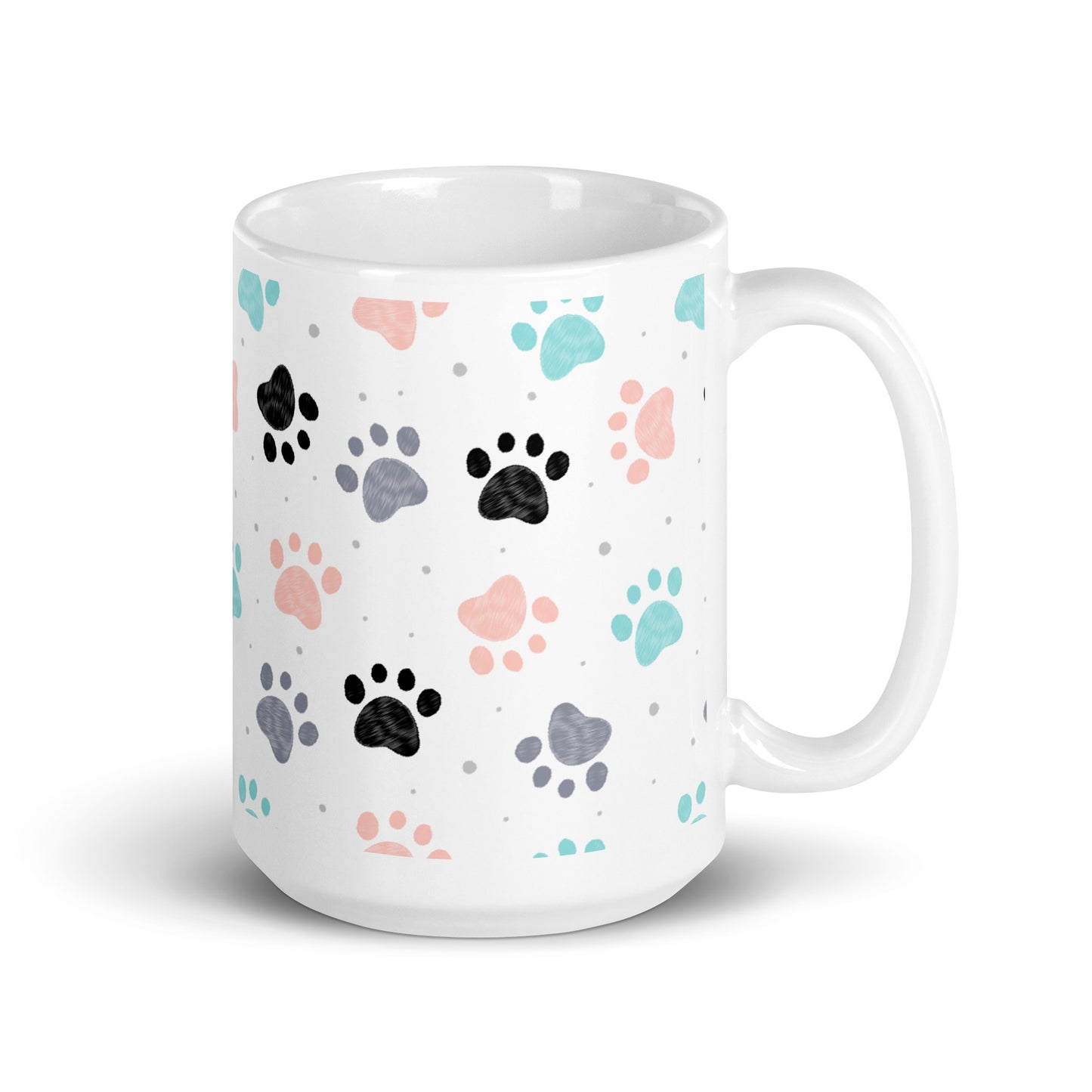 Colorful Paw Print Mug